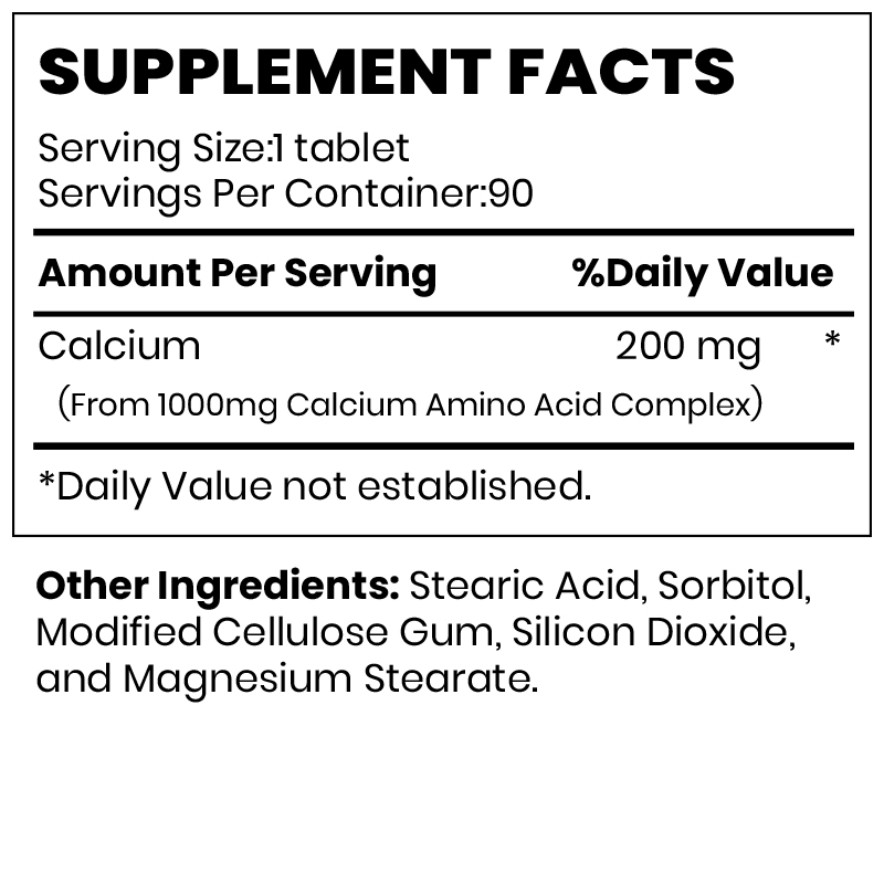Custom Compound Amino Acid Calcium Tablets | Fa...