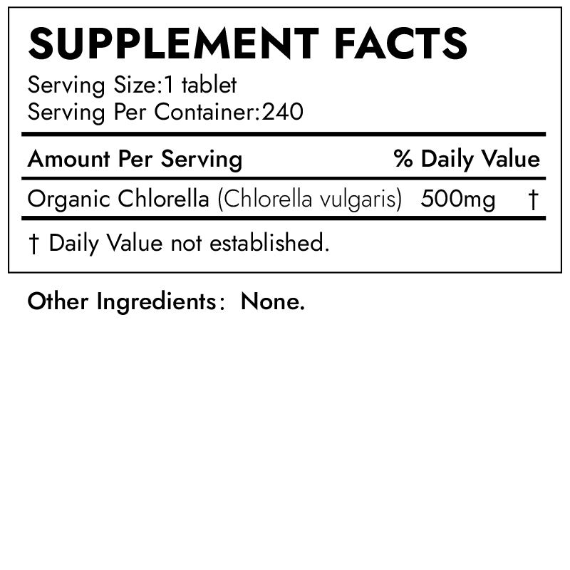 High Nutrient Chlorella Tablets | Private Label...