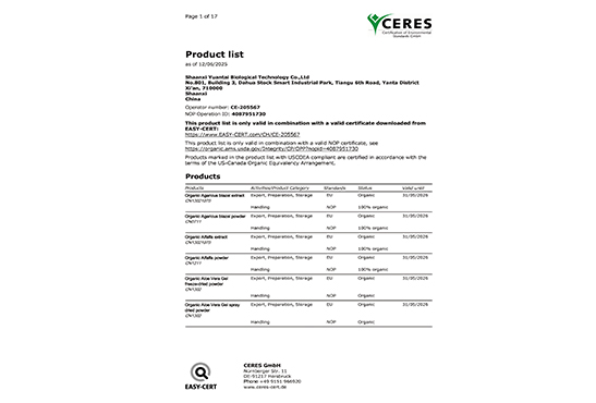 EU Organic Certification