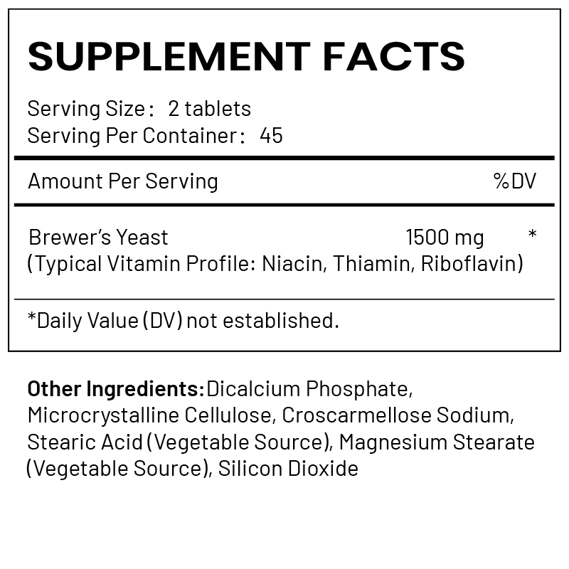 Factory Supply Brewer’s Yeast Tablets 1500mg | ...
