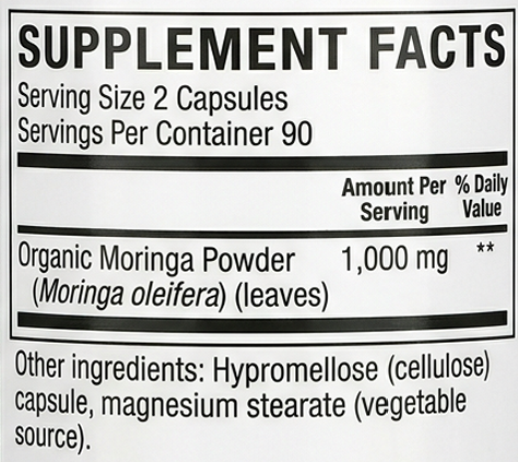 Private Label Moringa Leaf Capsules 1000mg Per ...