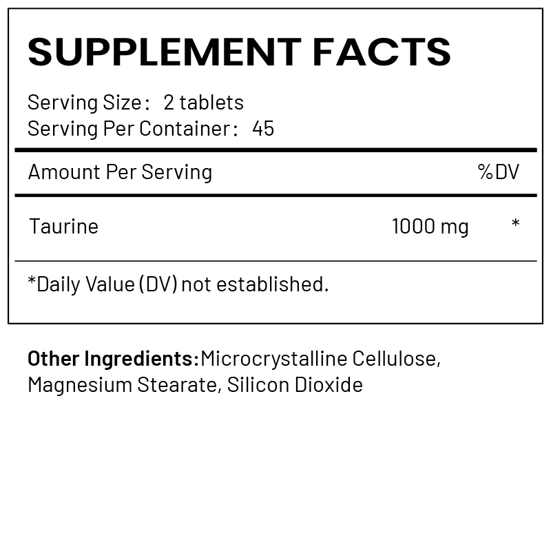 YTBIO Taurine Tablets 1000mg｜OEM & Private Label