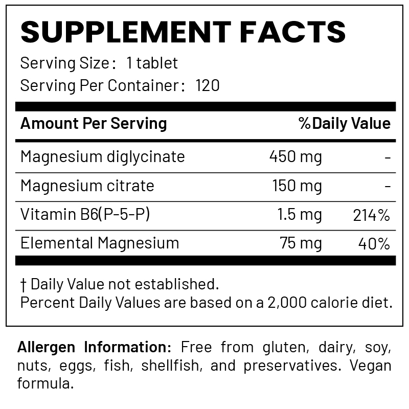 Chelated Magnesium Glycinate Tablets | Professi...