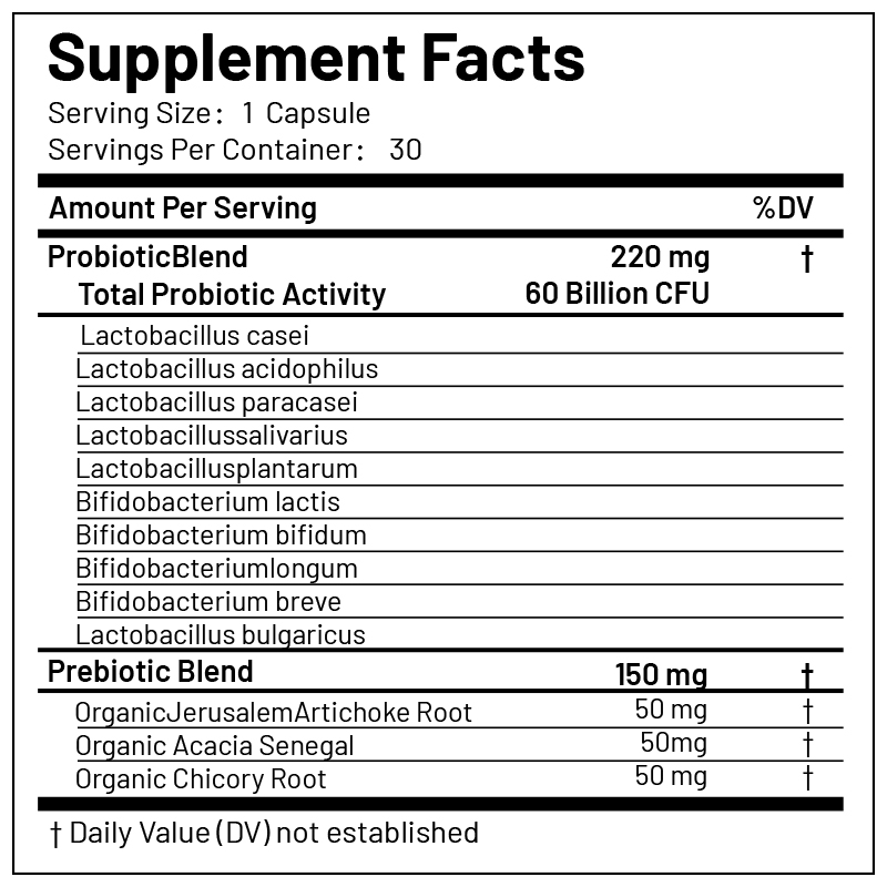 Wholesale 60 Billion Probiotic Capsules | OEM O...